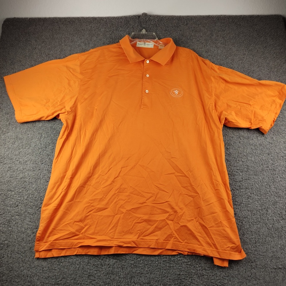 Fairway & Greene Cotton Polo Mens 2XL XXL Short Sleeve Orange Preppy Golf EUC